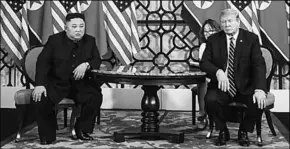  ??  ?? De Amerikaans­e president Trump en de Noord-Koreaanse leider Kim Jong-un. (Foto: NRC)