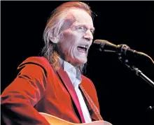  ?? CLIFFORD SKARSTEDT/EXAMINER FILES ?? Gordon Lightfoot performs during a concert May 8, 2014 at the Memorial Centre. The folk-rock singer-songwriter is returning to the PMC for a Nov. 23 concert.