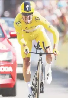  ?? (Reuters photo) ?? Julian Alaphilipp­e wins yesterday’s 13th stage of the Tour de France.