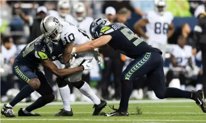  ??  ?? Concussion­s can never be entirely stopped in contact sports but they can be lessened. Photograph: Steven Bisig/USA Today Sports