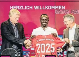  ?? ?? MARTnN BnVnSEK e ErE Sadio Mané signa amb el Bayern fins al 2025