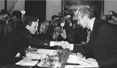  ?? Ansa ?? Il compromess­o storico
Enrico Berlinguer e Aldo Moro