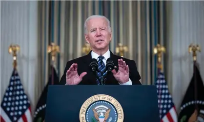  ?? ?? ‘He has been buffeted by one bad news story after another’: Joe Biden in the White House last week. Photograph: Al Drago/EPA