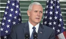  ?? DAVID SWANSON, PHILADELPH­IA INQUIRER, VIA AP ?? Vice President Pence, speaking Saturday in Philadelph­ia, made the rounds of Sunday talk shows to defend President Trump.