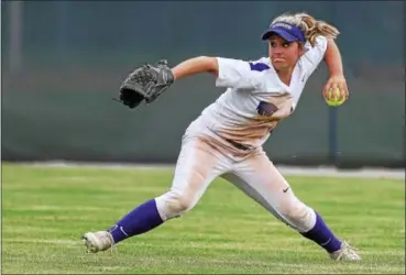  ?? MORNING JOURNAL FILE ?? Keystone’s Autumn Acord, who is batting .648, is excited to be playing in Akron again.