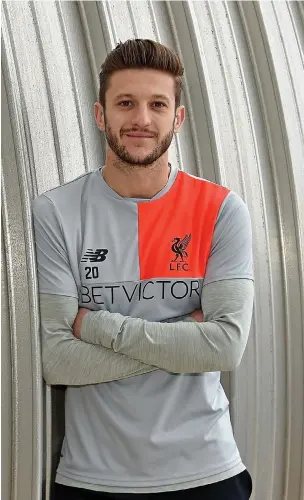  ??  ?? ‘I would love a bit of silverware with Liverpool,’ says Adam Lallana, who will face Manchester City tomorrow