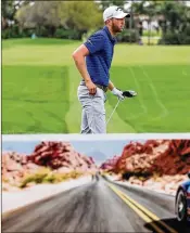  ??  ?? Daniel Berger of Jupiter hits off the 10th tee in front of an NSX advertisem­ent during the Honda Classic practice rounds at PGA National in Palm Beach Gardens on Tuesday.