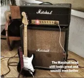  ??  ?? The Marshall head still looks great and sounds even better