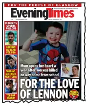  ??  ?? Leanne Toland, far left, with toddler Crystal and her brother, Declan, feels let down by the justice system, and left, our front page story last night