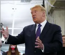  ?? ALEX BRANDON — THE ASSOCIATED PRESS ?? President Donald Trump speaks at the Trump campaign headquarte­rs on Election Day in Arlington, Va.