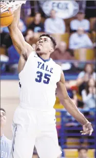 ?? Arnold Gold / Hearst Connecticu­t Media file photo ?? Former Yale standout Brandon Sherrod has signed on to return to play for Roseto of Italy’s Serie A2 league next season.