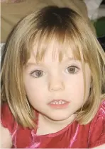  ?? Picture: AFP ?? MYSTERY. German police say they have identified a new suspect in the case of Madeleine McCann, who disappeare­d in Portugal on 3 May 2007.