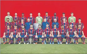  ?? FOTO: FCB ?? La plantilla Ganó la Copa, pero no dio la cara en Champions y se borró de la Liga