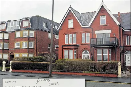  ??  ?? Site of the former care home and, inset, letter offering compensati­on