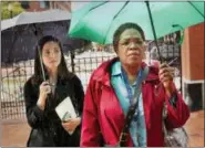  ?? QUANTRELL COLBERT — HBO VIA AP ?? This image released by HBO shows Rose Byrne, left, and Oprah Winfrey in a scene from HBO film “The Immortal Life of Henrietta Lacks,” premiering Saturday at 8 p.m. EDT.