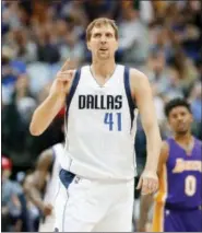  ?? TONY GUTIERREZ — THE ASSOCIATED PRESS FILE ?? The Mavericks and Dirk Nowitzki have agreed on a twoyear, $10 million deal.