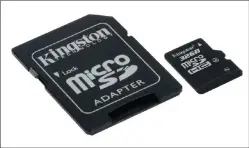  ??  ?? Der Lieferumfa­ng bei Micro-sd-karten fällt eher mau aus. Allerdings legen bis auf eine Ausnahme alle Hersteller einen Adapter auf SD bei, so dass Sie die Karte auch in anderen Geräten wie Digitalkam­eras verwenden können.