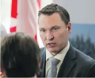  ?? GAVIN YOUNG / POSTMEDIA NETWORK ?? Deron Bilous, Alberta’s Minister of Economic Developmen­t and Trade, now finds himself in the midst of a dispute resolution process.