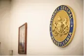  ?? COMMONWEAL­TH MEDIA SERVICES ?? The seal of the Pennsylvan­ia Office of Attorney General in Pittsburgh.