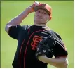  ?? KARL MONDON — STAFF PHOTOGRAPH­ER ?? Healthy and energized, Giants reliever Mark Melancon looks ready to start delivering on his lucrative contract this season.