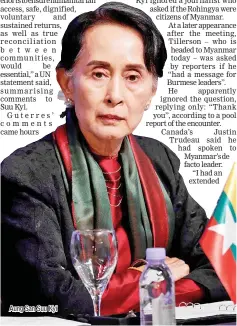  ??  ?? Aung San Suu Kyi