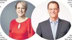  ??  ?? Broadcaste­rs Hilary Barry (left) and Simon Dallow.