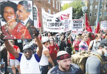  ??  ?? A recent demonstrat­ion against white supremacy in America