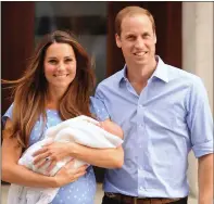  ??  ?? The Duke and Duchess with their newborn son Prince George