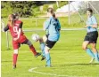  ?? FOTO: VERA EPPLE ?? Die Fußballeri­nnen des TSV Laichingen verloren ihr Auftaktspi­el in die neue Saison gegen den FC Silheim mit 1:4