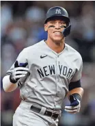 ?? TIM HEITMAN/USA TODAY SPORTS ?? Aaron Judge has hit 220 home runs in seven seasons in the majors with the Yankees.