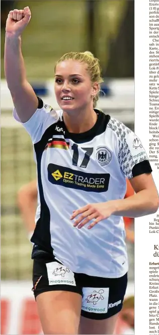  ??  ?? Handball-nationalsp­ielerin Anne Hubinger ist nach sechs Jahren beim HC Leipzig zum Vizemeiste­r Thüringer HC gewechselt. Foto: Imago
