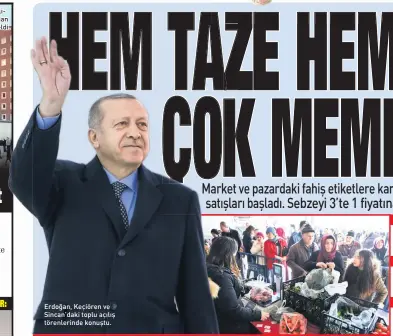  ??  ?? Erdoğan, Keçiören ve Sincan’daki toplu açılış törenlerin­de konuştu.