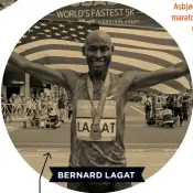  ??  ?? Den 46 år gamle amerikaner­en Bernard Lagat har deltatt i OL fem ganger og håper på sitt sjette i Tokyo. BERNARD LAGAT