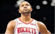  ?? Mary Altaffer / Associated Press ?? Rockets guard Eric Gordon has not played in a game since he was injured Nov. 11 at New Orleans.