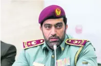  ?? Reem Mohammed / The National ?? Lt Col Ali Al Mutawa explained developmen­ts that may shape the future of civil defence in Dubai.