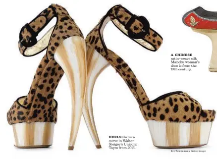  ?? Jay Zukerkorn Walter Steiger ?? HEELS throw a curve in Walter Steiger’s Unicorn Tayss from 2013.