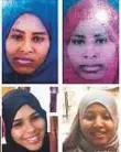  ??  ?? Four of the Sudanese women linked to Daesh.