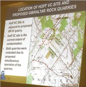  ?? DIGITAL FIRST MEDIA FILE PHOTO ?? The impact a proposed expansion of the Gibraltar Rock Quarry would have on groundwate­r pollution at the adjacent lot, once owned by Good’s Oil Co., is central to the issuing of a state mining permit.