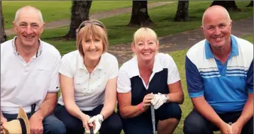  ??  ?? Richard Murphy and Clare Kinsella with Tom and Tina Smith at the annual St. Aidan’s Services classic in Courtown.