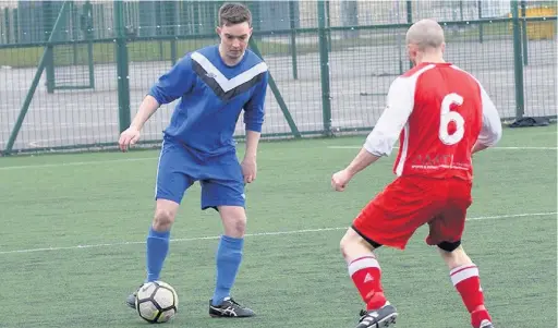  ??  ?? ●●Action from Irlam Tigers (in red) against Mellor seconds in the Wray Cup semi-final