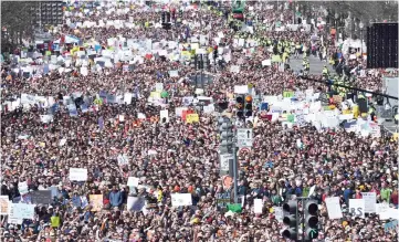  ?? AFP photo ?? Crowds gather during the March for Our Lives Rally in Washington, DC. —