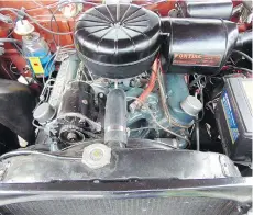  ??  ?? This 287-cubic-inch V8 engine powers Dan Gaudet’s 1955 Pontiac Safari.