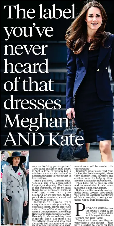  ??  ?? Classic style: Meghan and, above, Kate