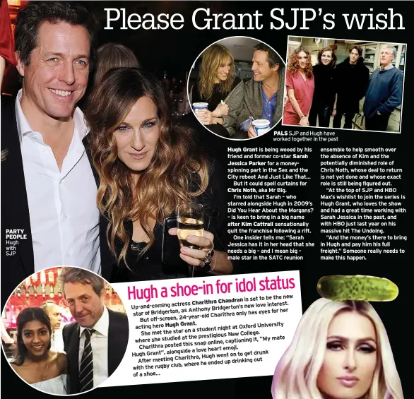  ??  ?? PARTY PEOPLE Hugh with
SJP
PALS SJP and Hugh have worked together in the past