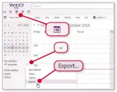  ??  ?? Export your calendar events as an ICS file so you can add them to your new email service