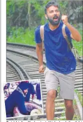  ?? FACEBOOK/PRATULJAIN ?? Pratul Jain lives life almost out of his backpack; (inset) Jain makes rotis at a road side dhabaPHOTO: