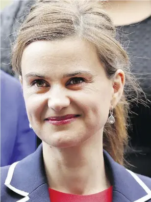  ?? YUI MOK / PA VIA THE ASSOCIATED PRESS FILES ?? British MP Jo Cox was murdered in her Yorkshire riding Thursday.