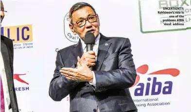  ?? Photo: AIBA ?? UNCERTAINT­Y: Rakhimov’s role is one of the problems AIBA must address