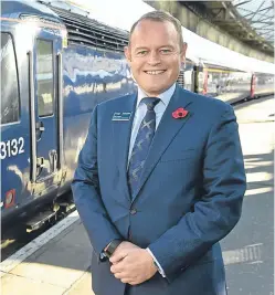  ?? Picture: Kenny Elrick. ?? Scotrail Alliance managing director Alex Hynes has promised the missing out of stops, particular­ly in Fife, will be cut but said he cannot rule out the practice completely.