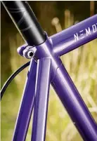  ??  ?? Below “Purple haze, all in my brain Lately things they don’t seem the same,” sang Jimi Hendrix on seeing this Bottom Cinelli’s Vai kit is decent stuff but the frame really deserves something swankier